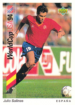 Julio Salinas Spain Upper Deck World Cup 1994 Preview Eng/Ger #194